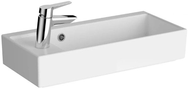 VitrA 7408B003-0028 ArchiPlan Tezgah Üstü Sol Armatür Delikli Lavabo 60cm,Beyaz.